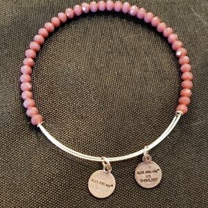 Alex and Ani Purple stone bracelet